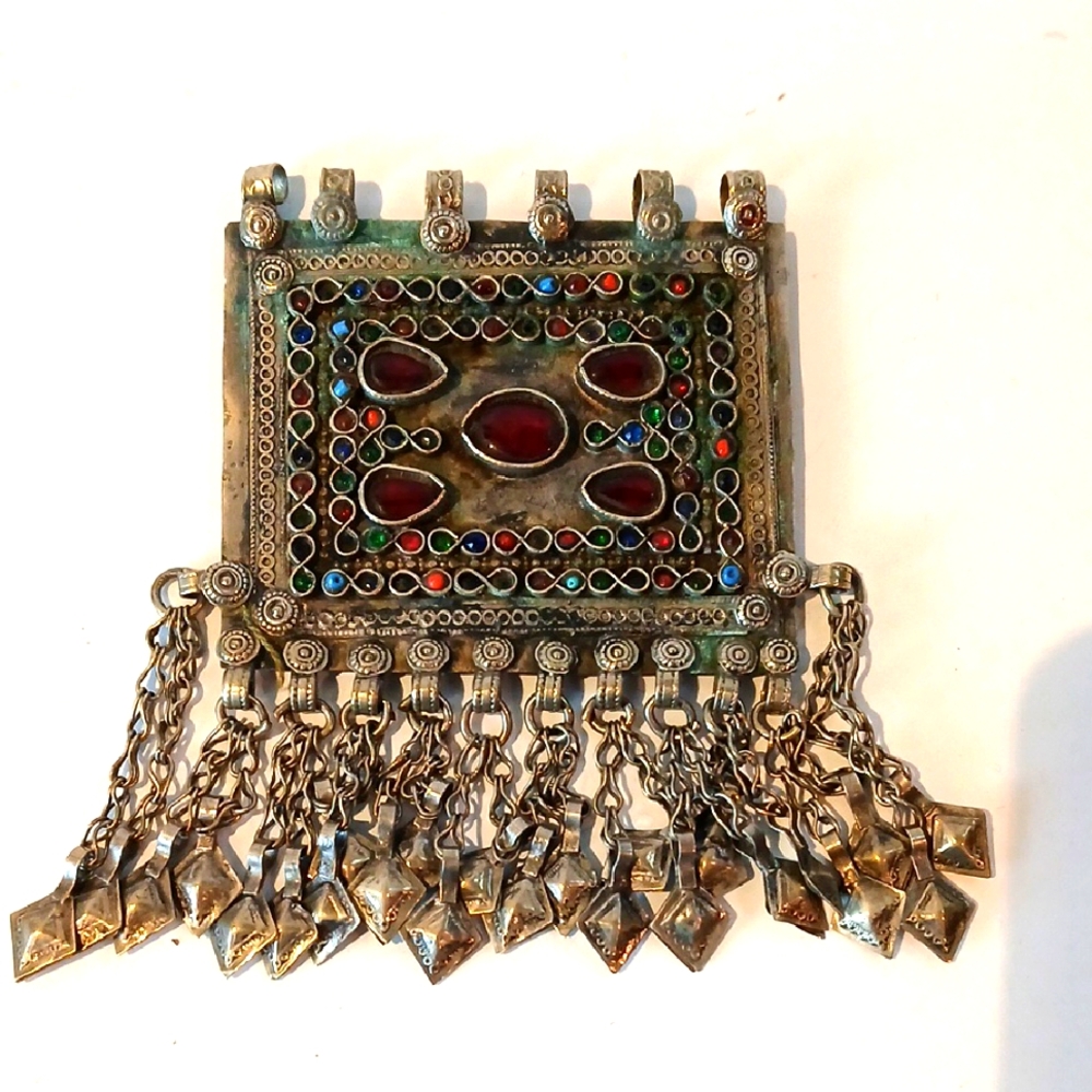 🌟 Antique Kuchi Tribal Amulet Large Handmade Nomadic Bellydance Ornament Boho